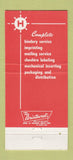 Matchbook Cover - Helm Inc Detroit MI bindery imprinting 30 Strike