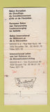 Matchbook Cover - Batibouw Euroclima Belgium WEAR 30 Strike