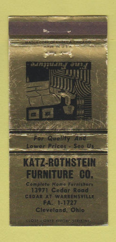 Matchbook Cover - Katz Rothstein Furniture Cleveland OH WEAR 30 Strike