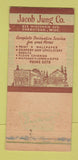 Matchbook Cover - Jacob Jung Paint Wallpaper Sheboygan WI 30 Strike