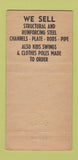 Matchbook Cover - Battle Creek Iron Metal Battle Creek MI WEAR 30 Strike