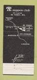 Matchbook Cover - 7E Restaurant De Forest WI 30 Strike
