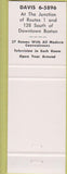 Matchbook Cover - Westwood Motor Lodge Boston MA