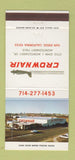 Matchbook Cover - Crownair San Diego CA airline 30 Strike
