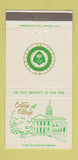 Matchbook Cover - Colle at Oswego NY 30 Strike