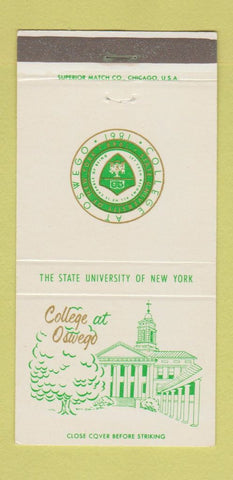 Matchbook Cover - Colle at Oswego NY 30 Strike