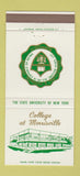 Matchbook Cover - College at Morrisville NY 30 Strike
