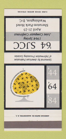 Matchbook Cover - 1964 Computer Conference Washington DC Sheraton 30 Strike