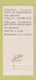 Matchbook Cover - Hostellerie La Tour D'Argent Belgium 30 Strike