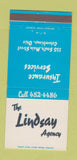 Matchbook Cover - Lindsay Agency Insurance Columbiana OH 30 Strike