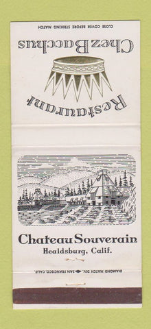 Matchbook Cover - Restaurant Chez Bacchus Healdsburg CA 30 Strike