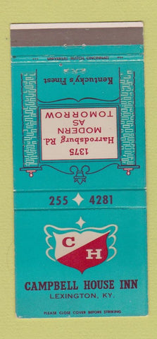 Matchbook Cover - Campbell House Inn Lexington KY 30 Strike