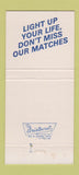Matchbook Cover - Golden Hurricane Tulsa OK University 30 Strike