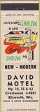 Matchbook Cover - David Motel Ellsworth WI