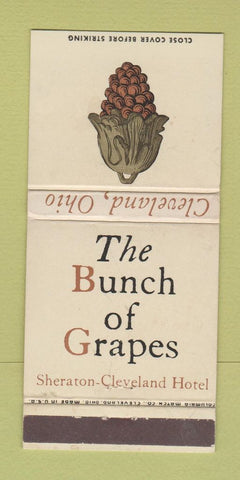 Matchbook Cover - Bunch of Grapes Sheraton Cleveland OH WEAR 30 Strike