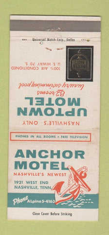 Matchbook Cover - Uptown Motel aNchor Motel Nashville TN WEAR 30 Strike