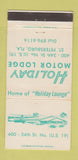 Matchbook Cover - Holiday Motor Lodge St Petersburg FL WEAR 30 Strike
