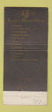 Matchbook Cover - Kapp's Men's Shop clothes Marco Island Naples FL 30 Strike
