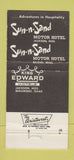 Matchbook Cover - Sun n Sand Motor Hotel Jackson MS 30 Strike