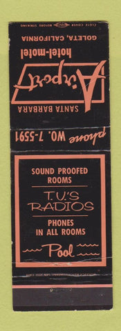 Matchbook Cover - Airport Hotel Motel Santa Barbara Goleta CA WEAR