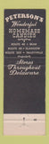 Matchbook Cover - Peterson's House of Fudge Gay 90's Talleville DE