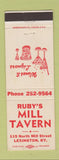 Matchbook Cover - Ruby's Mill Tavern Lexington KY