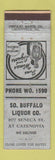 Matchbook Cover - South Buffalo Liquor Store Buffalo NY