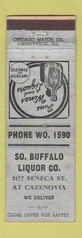 Matchbook Cover - South Buffalo Liquor Store Buffalo NY