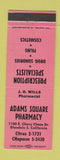 Matchbook Cover - Adams Square Pharmacy Drug Glendale CA