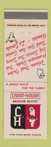Matchbook Cover - Crest House Broiler Buffet