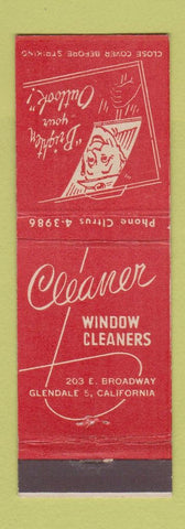 Matchbook Cover - Cleaner Window Cleaners Glendale CA