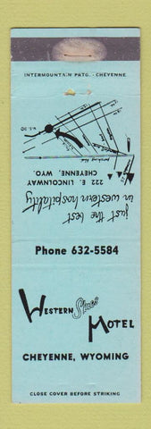 Matchbook Cover - Western Skies Motel Cheyenne WY WEAR