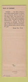 Matchbook Cover - Western Skies Motel Cheyenne WY WEAR