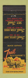 Matchbook Cover - Trail Restaurants Cheyenne WY