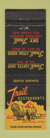 Matchbook Cover - Trail Restaurants Cheyenne WY