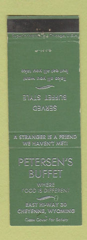 Matchbook Cover - Petersen's Buffet Cheyenne WY WEAR