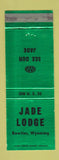 Matchbook Cover - Jade Lodge Rawlins WY WEAR