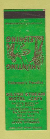 Matchbook Cover - Silver Stream Motel Cafe Afton WY GREEN