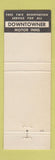 Matchbook Cover - Downtowner Motor Inns Cheyenne WY