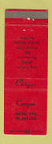 Matchbook Cover - Canyon Clingers Motel Alpine WY