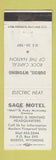 Matchbook Cover - Sage Motel Dubois WY WEAR