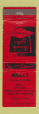 Matchbook Cover - Mama's Italian Kitchen Norfolk VA
