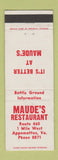 Matchbook Cover - Maude's Restaurant Appomattox VA