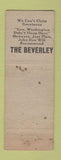 Matchbook Cover - Hotel Beverly Staunton VA WORN