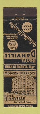 Matchbook Cover - Hotel Danville VA