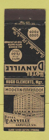 Matchbook Cover - Hotel Danville VA