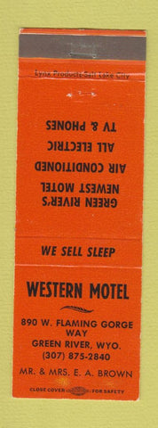 Matchbook Cover - Western Motel Green River WY