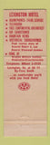 Matchbook Cover - Lexington Motel VA