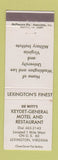 Matchbook Cover - De Witt's Deydet Motel Restaurant Lexington VA
