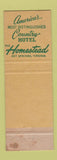 Matchbook Cover - The Homestead Hot Springs VA WEAR
